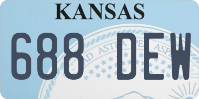 KS license plate 688DEW