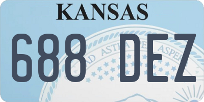 KS license plate 688DEZ