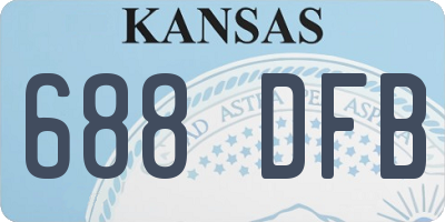 KS license plate 688DFB