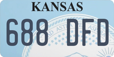 KS license plate 688DFD
