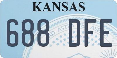 KS license plate 688DFE