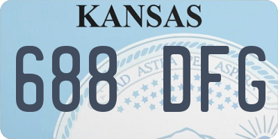 KS license plate 688DFG