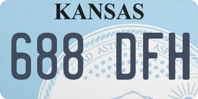 KS license plate 688DFH