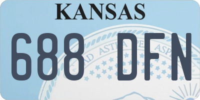 KS license plate 688DFN
