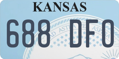 KS license plate 688DFO
