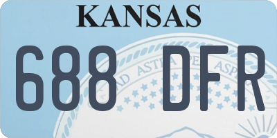 KS license plate 688DFR
