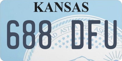KS license plate 688DFU