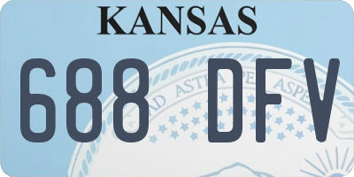 KS license plate 688DFV