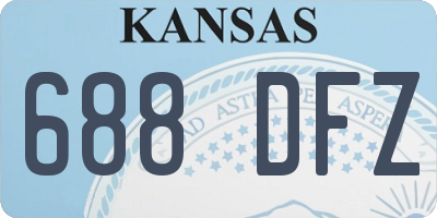 KS license plate 688DFZ