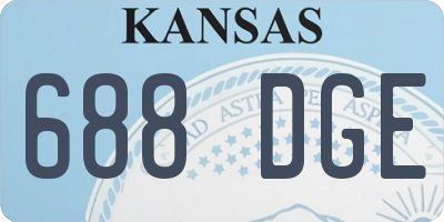KS license plate 688DGE