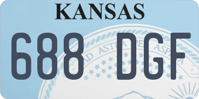 KS license plate 688DGF