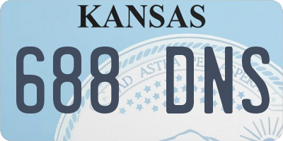 KS license plate 688DNS