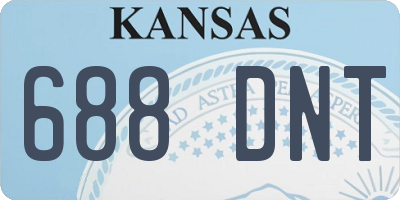 KS license plate 688DNT