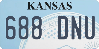KS license plate 688DNU