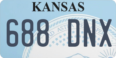 KS license plate 688DNX