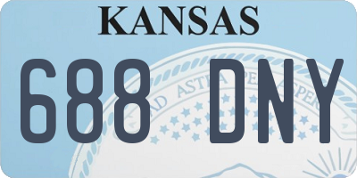 KS license plate 688DNY