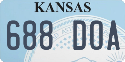 KS license plate 688DOA