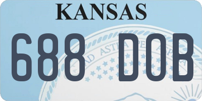 KS license plate 688DOB