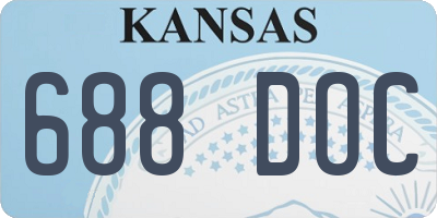 KS license plate 688DOC