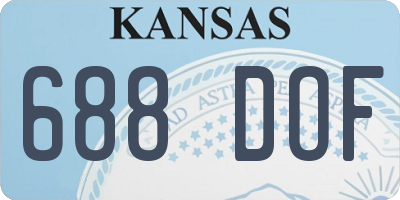 KS license plate 688DOF