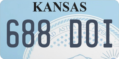 KS license plate 688DOI