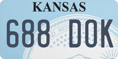 KS license plate 688DOK