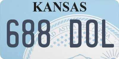 KS license plate 688DOL