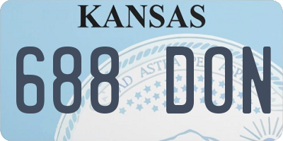 KS license plate 688DON