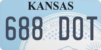 KS license plate 688DOT