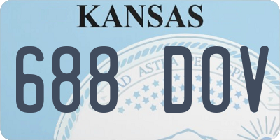 KS license plate 688DOV