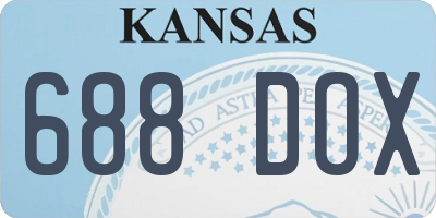 KS license plate 688DOX