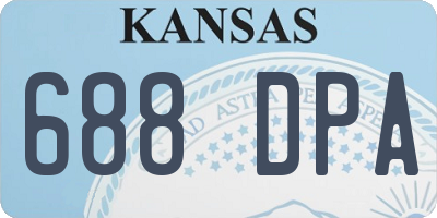 KS license plate 688DPA