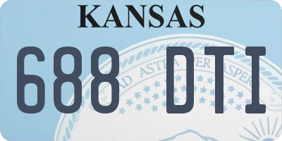 KS license plate 688DTI