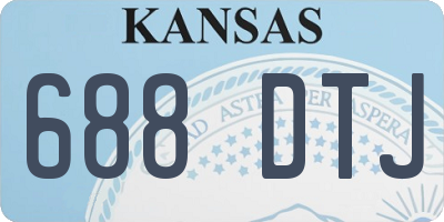 KS license plate 688DTJ