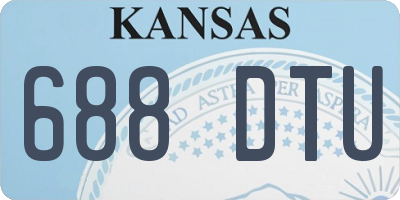 KS license plate 688DTU