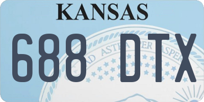 KS license plate 688DTX