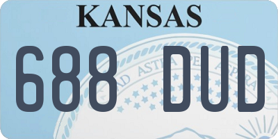 KS license plate 688DUD