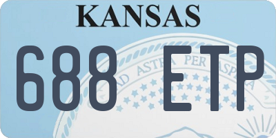 KS license plate 688ETP