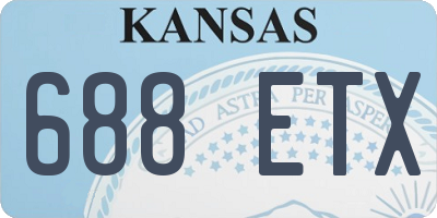 KS license plate 688ETX