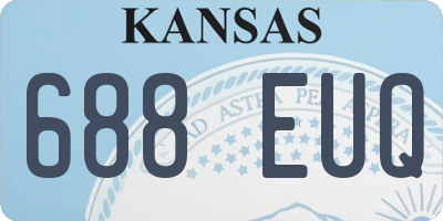 KS license plate 688EUQ