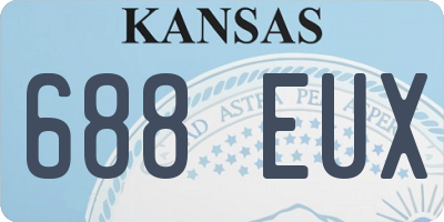 KS license plate 688EUX