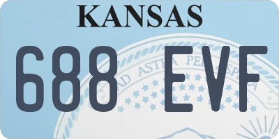 KS license plate 688EVF