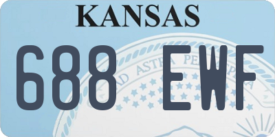 KS license plate 688EWF