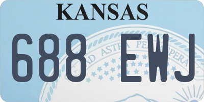 KS license plate 688EWJ