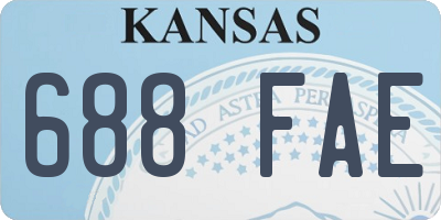KS license plate 688FAE