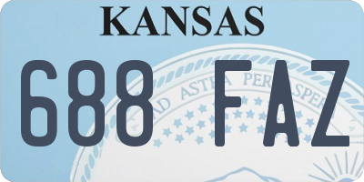 KS license plate 688FAZ