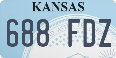 KS license plate 688FDZ