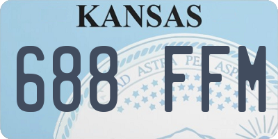 KS license plate 688FFM
