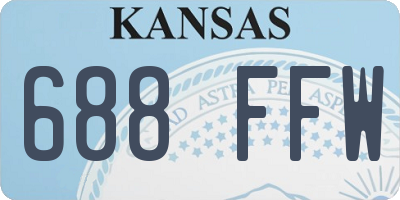 KS license plate 688FFW