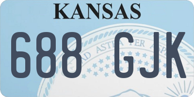 KS license plate 688GJK